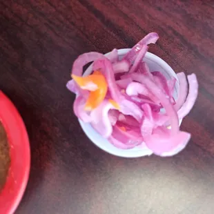 Pickled red onions