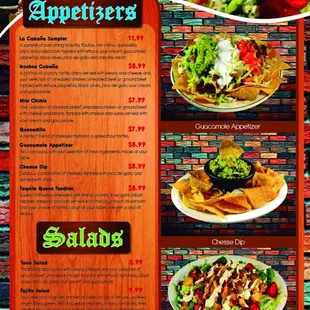 nachos, menu