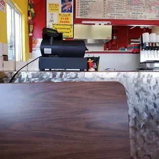 a view of the counter