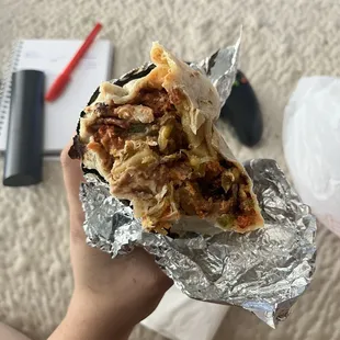 Three 3 Meats Burrito