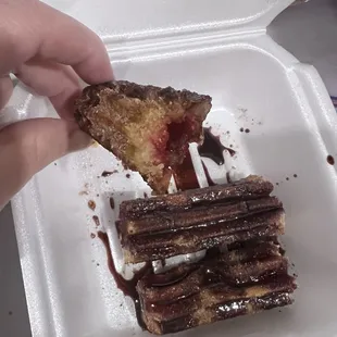 Churros - with some jelly inside? Pass