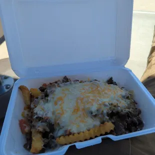 Carne asada fries, my opinion is that it tasted more like machaca fries. Still freaking great!