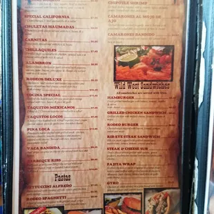 Los Rodeos of Danville Menu Page 5, May 2017