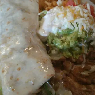Fajita burrito lunch