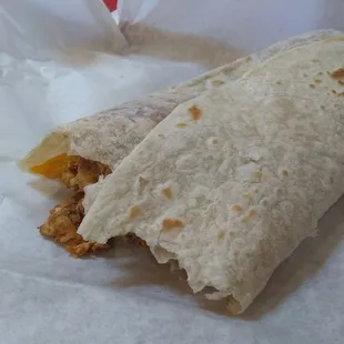 Tasteless chorizo breakfast burrito.