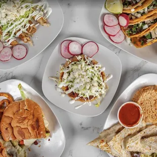 a variety of food items