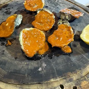 Tiny 30 dollar oysters, more sauce than actual meat.