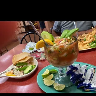 Tostada Ceviche de Camaron