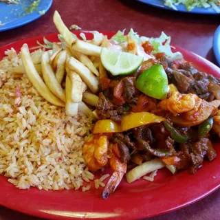 Shrimp and Steak Fajitas