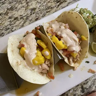 Salmon tacos