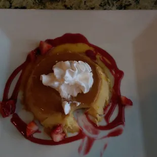 The flan was perfect.