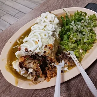 Asada wet burrito...huge!