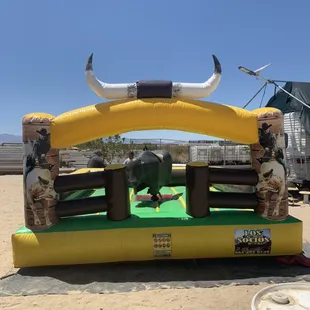 Mechanical bull fun for your parties. It is good for all ages!