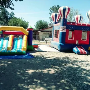 4th of July jumper and mini slide for kids.