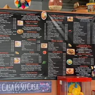 the menu