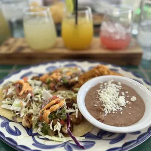 Shrimp tacos and Margarita flight!