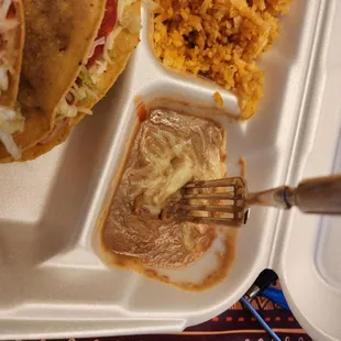 Not enough beans for even one taco.