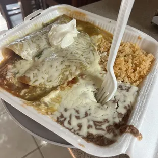 Enchiladas Suizas Plate