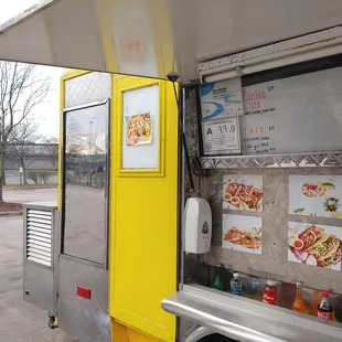 a food truck parked in a parking lot