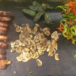 Bacon wrapped hot dogs