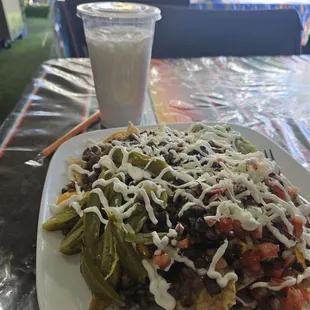 Nachos y horchata