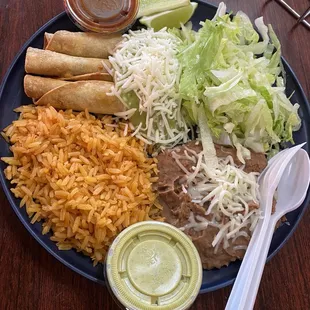 3 rolled taquitos