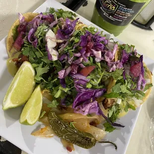 Taco Tuesday special with a green juice on the side