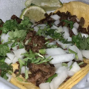 BISTEK tacos with cilantro and onions