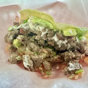 Asada quesadilla de maiz