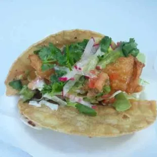 Baja style rockfish taco