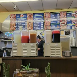 Waters and menu Breakfast Burrito
