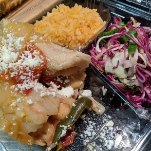 Rajas tamale plate, delivered by GrubHub