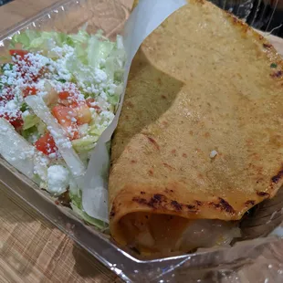 Quesadilla de maiz - cheese and jalapeño, delivered by GrubHub