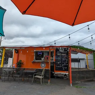 View from outdoor table.