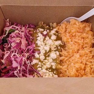 Small chicken tamales plate.