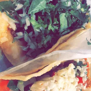 Carne Asada &amp; Chicken tacos