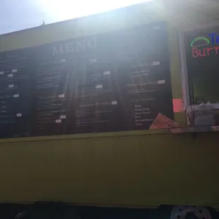 Menu and front of food truck!