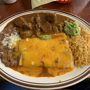 #44 these were cheese enchiladas not Tex enchiladas. Stew needed flavor too.