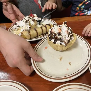 Fried ice cream and Fried Banana