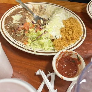 Three Sour Cream Chicken Enchiladas