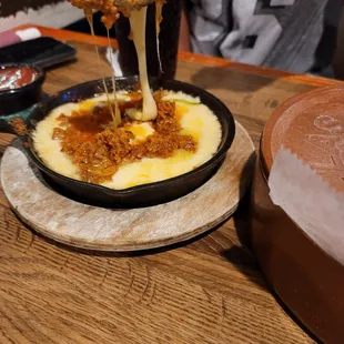 Choriqueso- sooooo cheesy