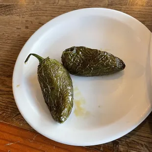 Grilled jalapeños