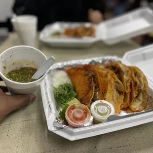 Big tacos and can feed 2 for this size