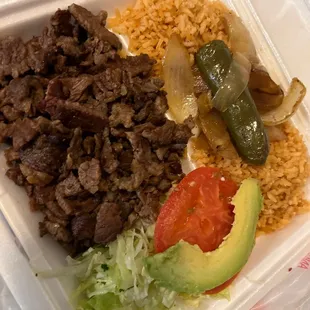 Carne asada plate