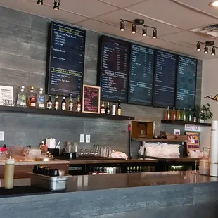 Sparkling counter and clear menu listings make it easy to order