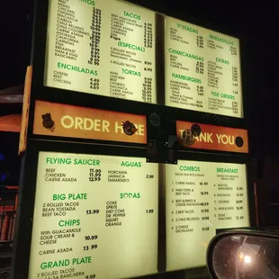 menus