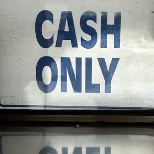 Cash only