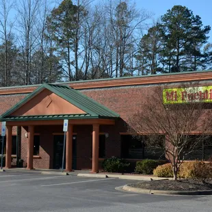 the front of the building