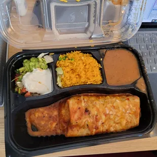 a meal in a plastic container