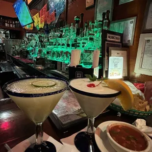 Classic margaritas and pina colada, perfect combo for a date night
